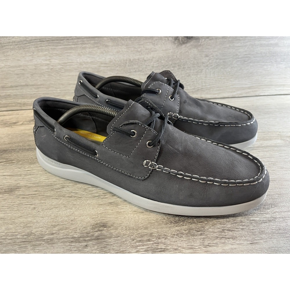 Cole Haan Men's Grand Atlantic Boat Shoe 11.5 M Style C36081 Gray‎ Slip On